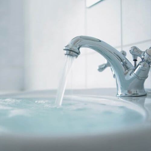 After results of bathroom sink overflow cleanup project completed for a property in Pembroke Pines, FL
