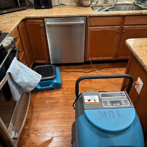 After results of Dishwasher Overflow Cleanup project completed for a property in Pembroke Pines, FL