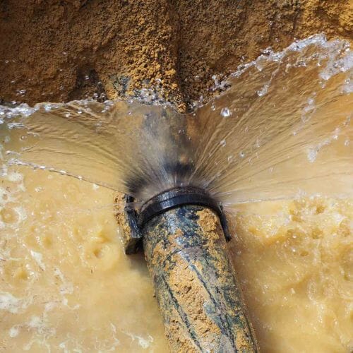 After results of Main Water Line Break Repair project completed for a property in Pembroke Pines, FL
