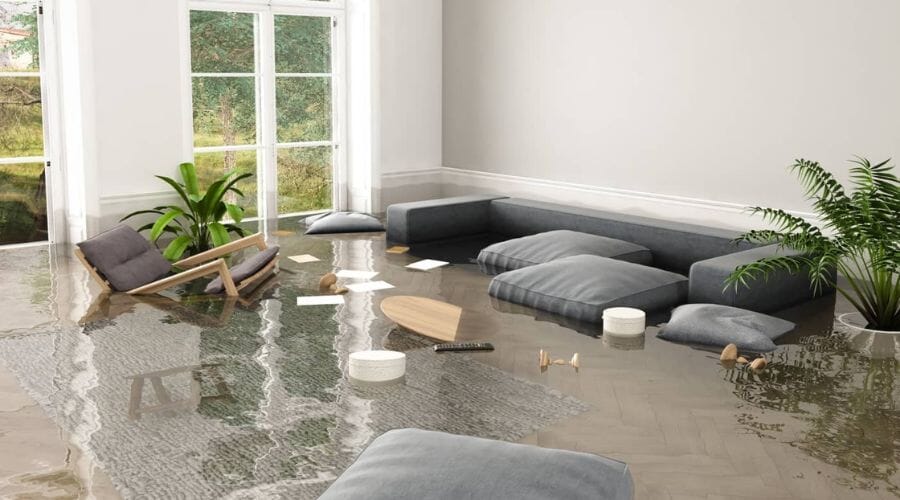 Professional apartment water damage cleanup service underway at a property in Bishop Hills