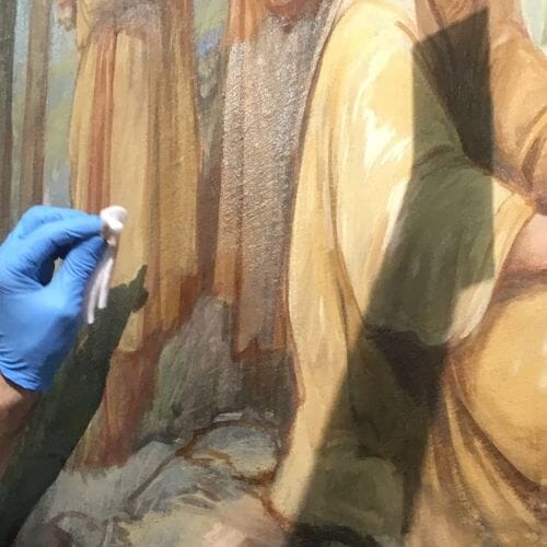 Professional Artwork Restoration service underway at a property in Pembroke Pines, FL