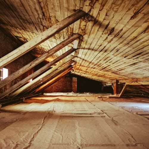 After results of attic water damage repair project completed for a property in Pembroke Pines, FL