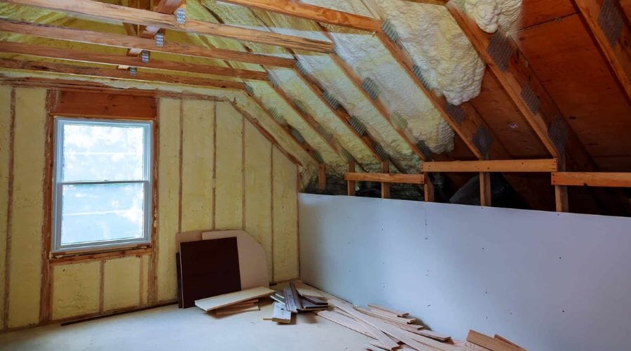 Professional attic water damage restoration service underway at a property in Bayside