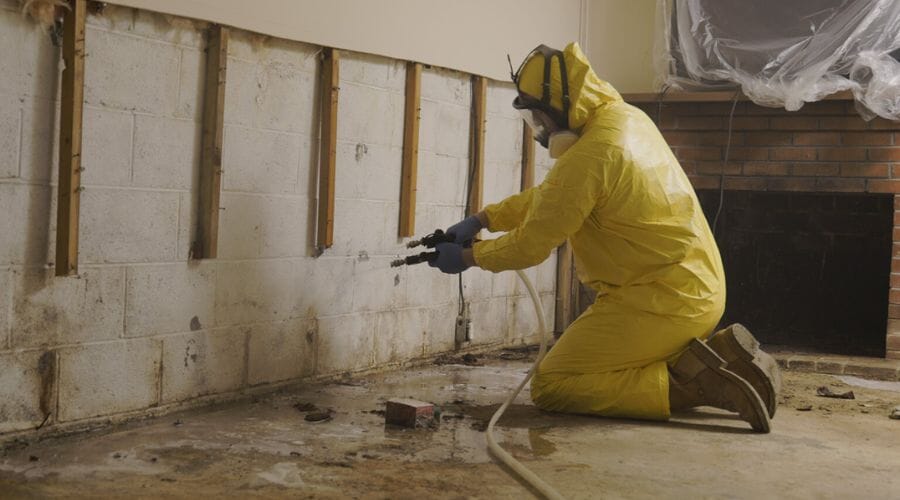 After results of basement mold cleanup project completed for a property in Addison