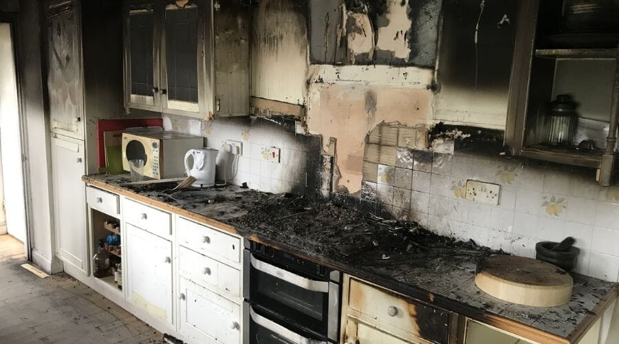 After results of building fire restoration project completed for a property in Ackerly