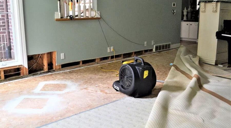 After results of carpet water damage cleanup project completed for a property in Barrera