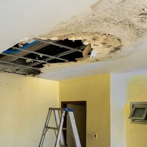 After results of Ceiling Water Damage Restoration project completed for a property in Pembroke Pines, FL
