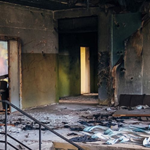 Professional commercial fire and smoke cleanup service underway at a property in Pembroke Pines, FL