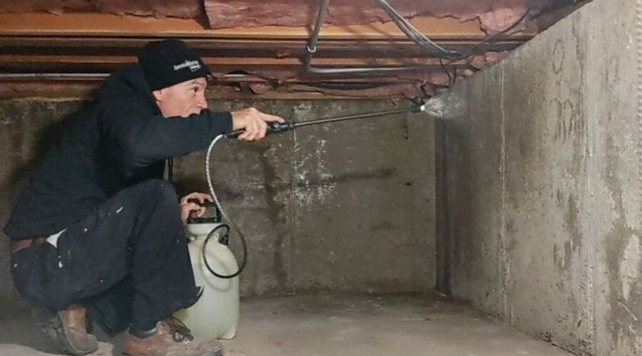 After results of crawl space mold removal project completed for a property in Alvord, TX