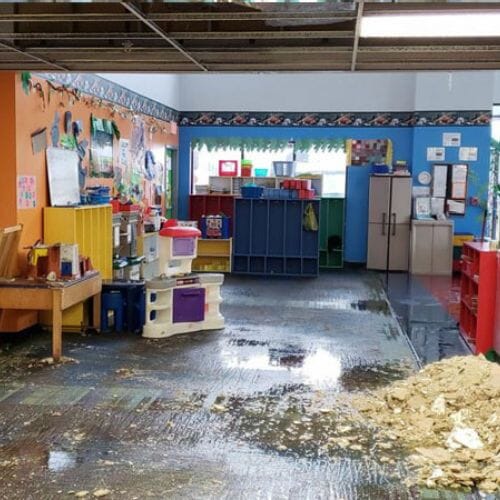 Professional daycare center damage restoration service underway at a property in Pembroke Pines, FL