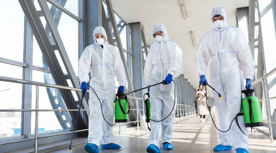 After results of disinfection and sanitization project completed for a property in Bear Creek, TX