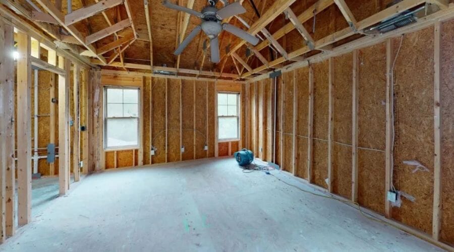 Professional electrical fire damage cleanup service underway at a property in Acala, TX