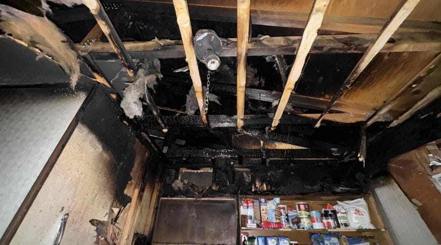 Professional emergency fire damage cleanup service underway at a property in Alice Acres