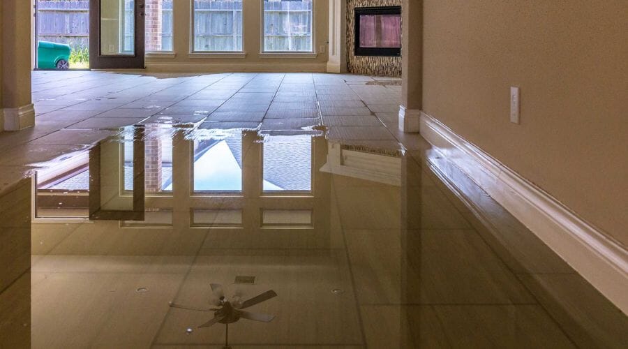 Professional emergency sewage cleanup service underway at a property in Baytown, TX