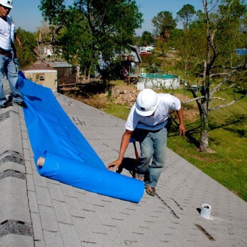 After results of emergency tarping project completed for a property in Pembroke Pines, FL