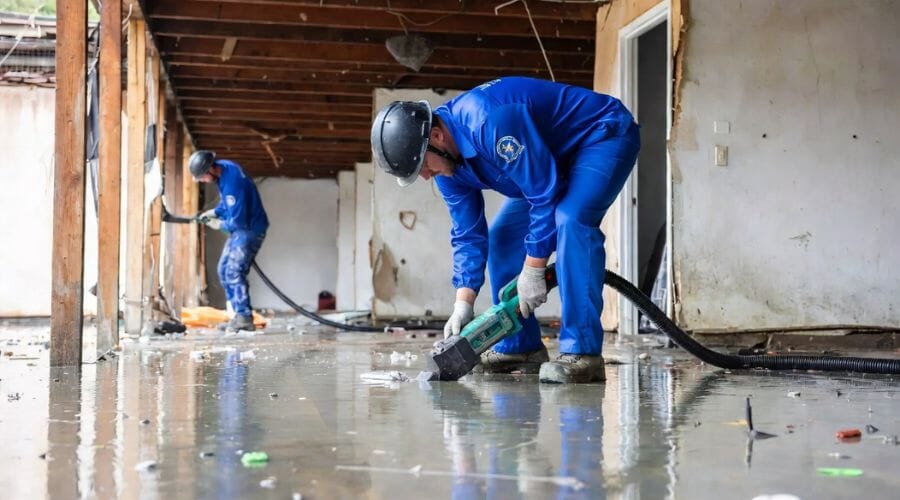 After results of emergency water damage restoration project completed for a property in Blanco, TX