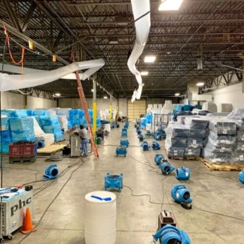 After results of factory damage restoration project completed for a property in Hialeah, FL