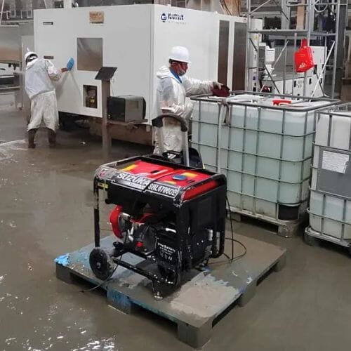 Professional factory damage restoration service underway at a property in Hialeah, FL