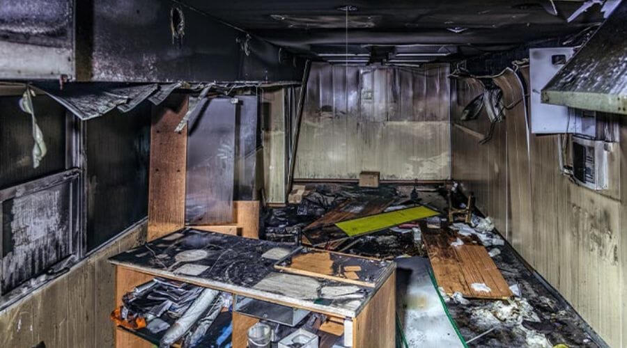 After results of fire-damaged contents cleaning project completed for a property in Amargosa