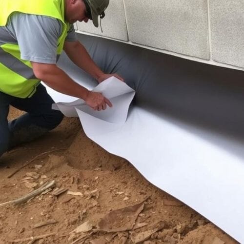 Professional foundation waterproofing service underway at a property in Pembroke Pines, FL