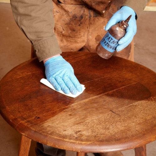 Professional Furniture Refinishing service underway at a property in Pembroke Pines, FL