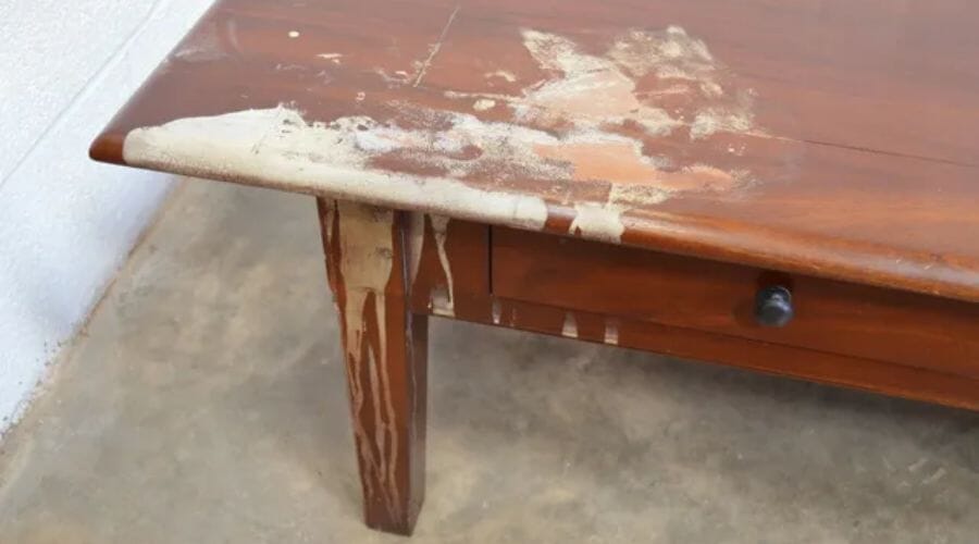 After results of furniture restoration project completed for a property in Albany, TX