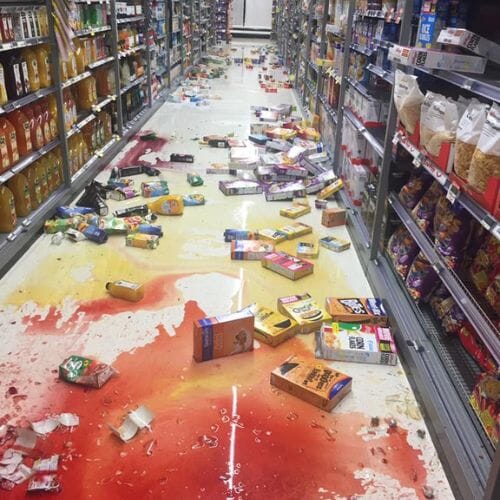After results of Grocery Store Damage Restoration project completed for a property in Pembroke Pines, FL