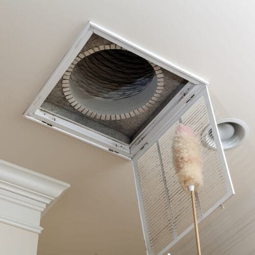 Professional heating unit mold cleanup service underway at a property in Pembroke Pines, FL