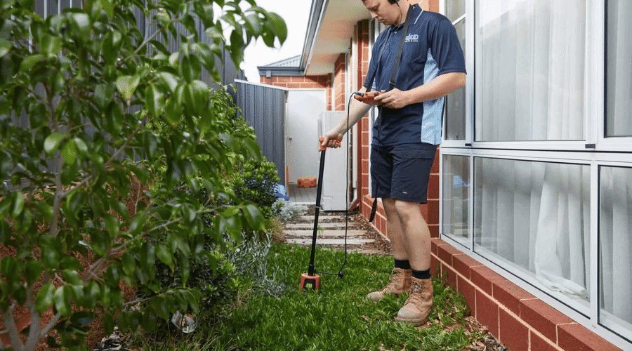 After results of hidden water leak detection project completed for a property in Austin