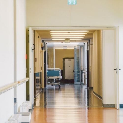 After results of hospital damage restoration project in Houston