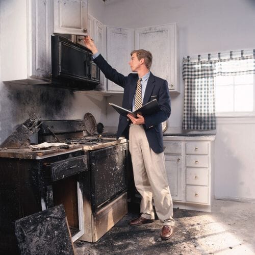 Professional kitchen fire cleanup and restoration service underway at a property in Pembroke Pines, FL