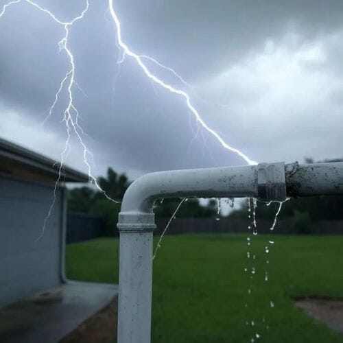 After results of Lightning Strike Damage Repair project completed for a property in Hialeah, FL