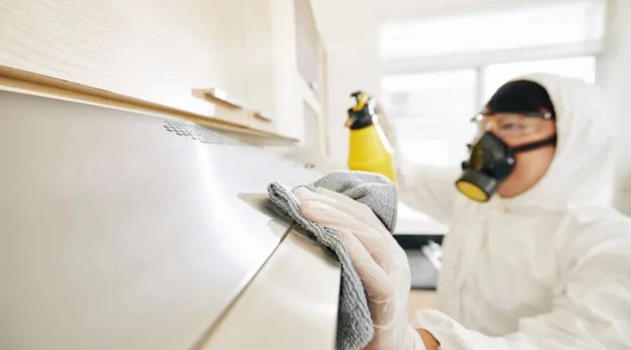 After results of mold odor removal project completed for a property in Anson, TX