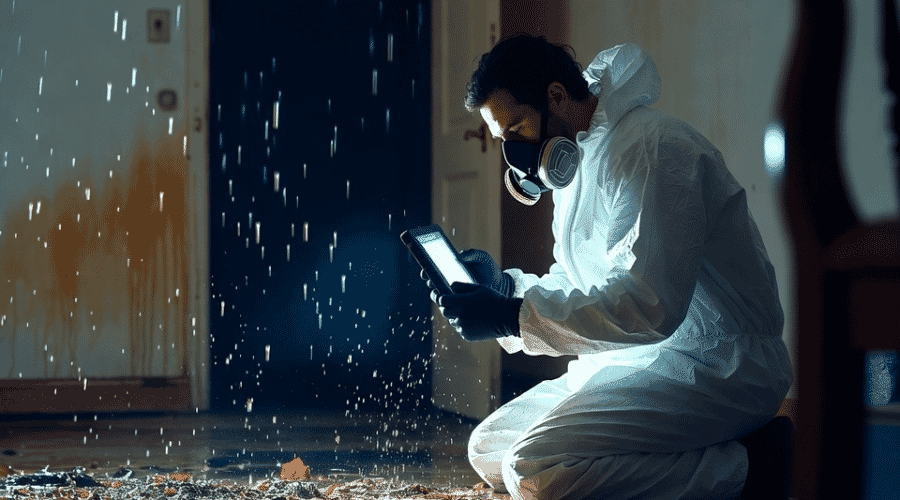 After results of rainwater intrusion cleanup project completed for a property in Alpine, TX