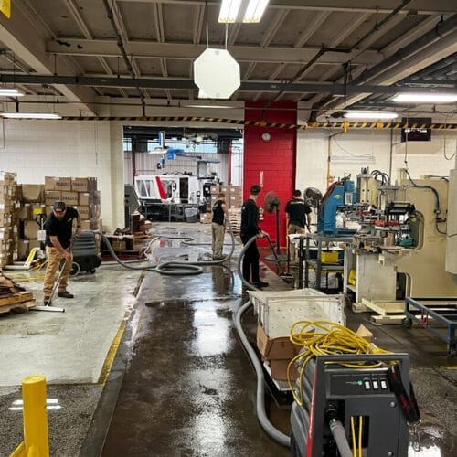 After results of Shopping Mall Damage Restoration project completed for a property in Pembroke Pines, FL