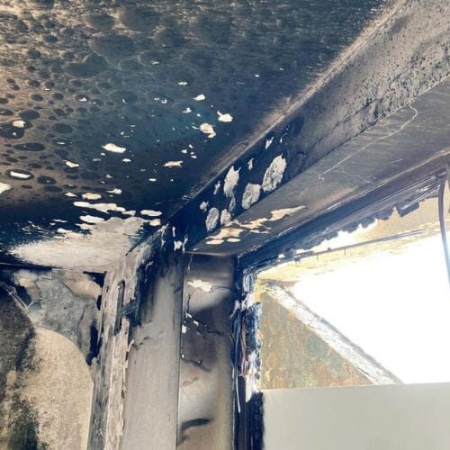 After results of smoke-damaged drywall repair project completed for a property in Houston