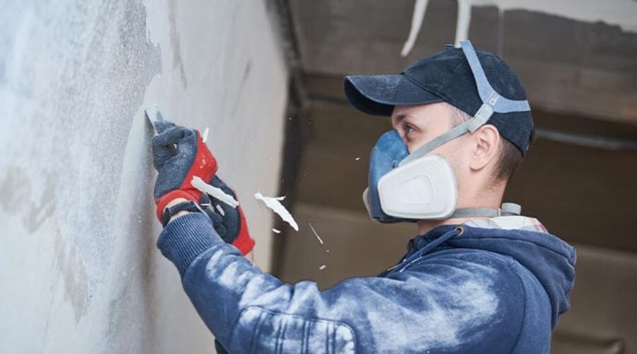 After results of smoke-damaged drywall repair project completed for a property in Bellaire