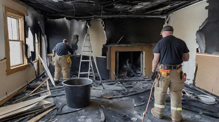 After results of structural fire damage repair project completed for a property in Alanreed, TX