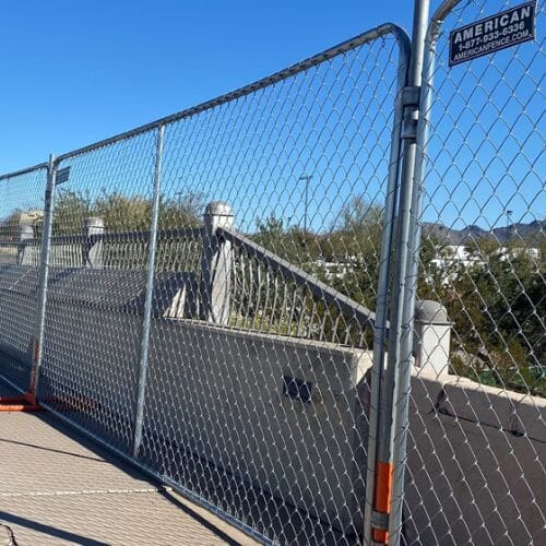 Professional Temporary Fencing Installation service underway at a property in Pembroke Pines, FL