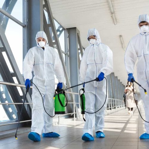 Professional Virus and Bacteria Disinfection service underway at a property in Pembroke Pines, FL