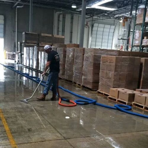 Professional Warehouse Damage Restoration service underway at a property in Houston