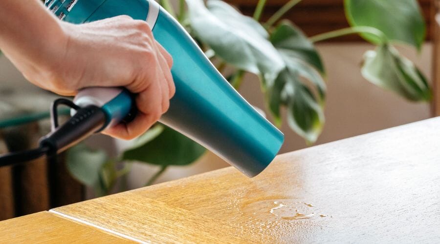 Professional water stain removal service underway at a property in Aledo, TX